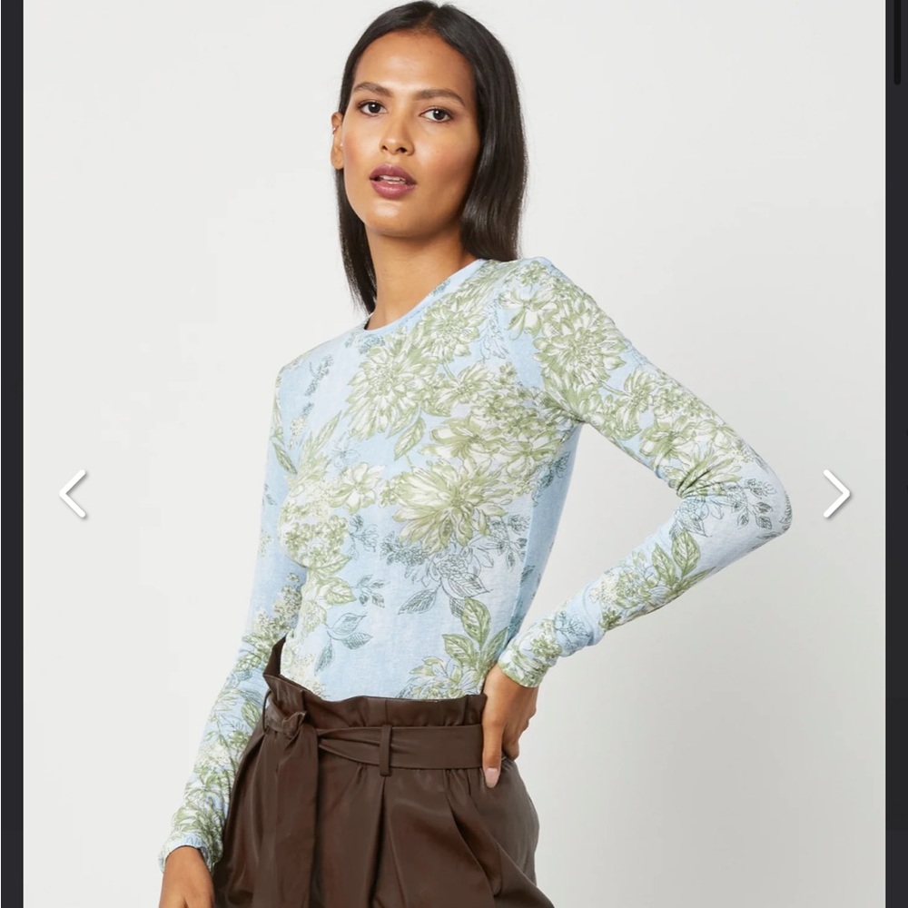 BCBG Printed Long Sleeve Tee
